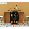 Vintiquewise Wine Barrel Round Table Wine Storage Cabinet QI003768
